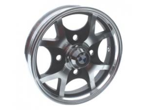 Jante argentée en alliage coulé pour motocyclette à trois roues, 10''×2.5''